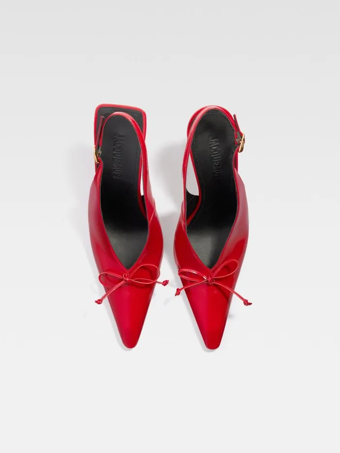 Women Shoes JACQUEMUS The High Cubisto Slingbacks Red Women Shoes JACQUEMUS The High Cubisto Slingbacks Red