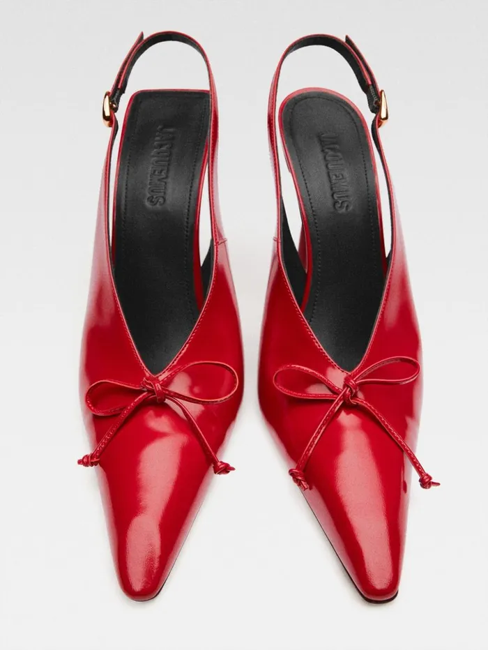 Women Shoes JACQUEMUS The High Cubisto Slingbacks Red Women Shoes JACQUEMUS The High Cubisto Slingbacks Red