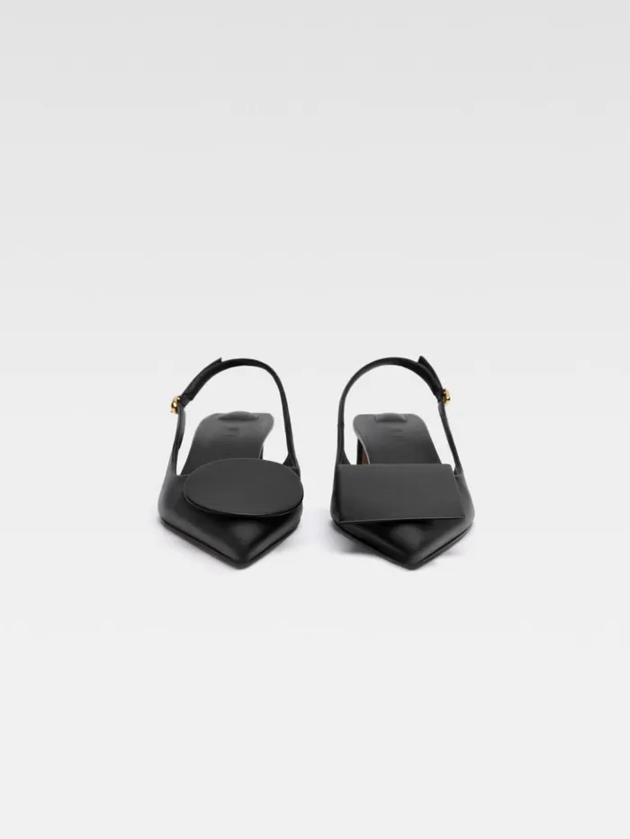 Women Shoes JACQUEMUS The Low Duelo Slingbacks Black Women Shoes JACQUEMUS The Low Duelo Slingbacks Black