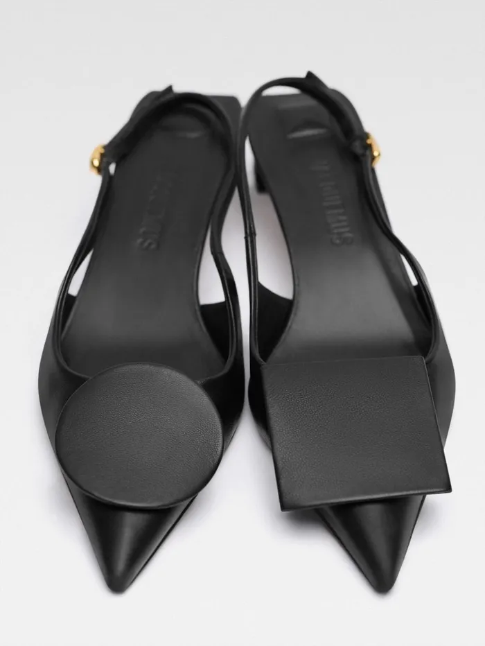 Women Shoes JACQUEMUS The Low Duelo Slingbacks Black Women Shoes JACQUEMUS The Low Duelo Slingbacks Black