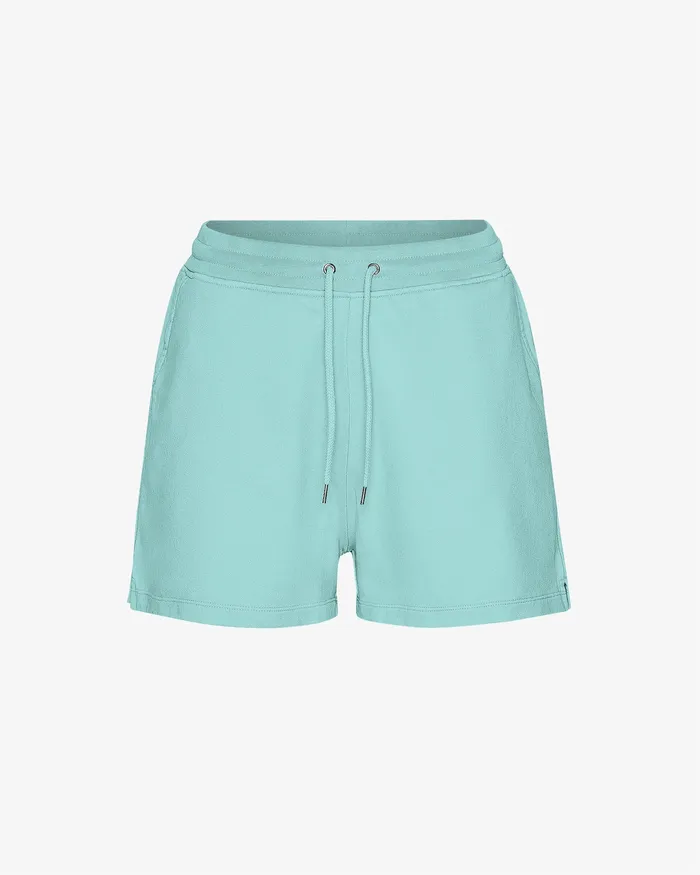 Women Shorts Colorfulstandard Women Organic Sweatshorts 8211 Teal Blue