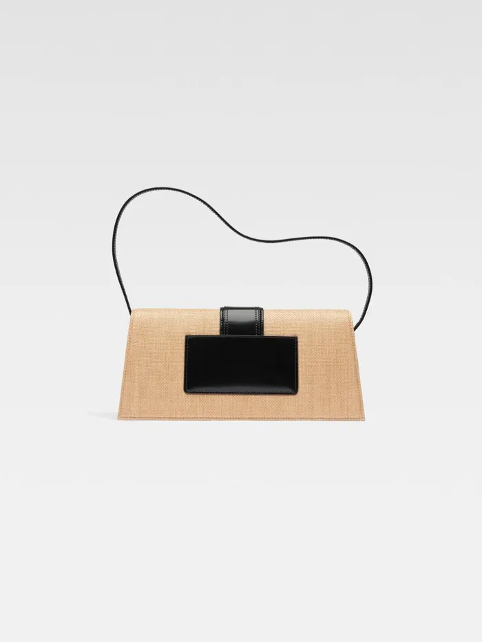 Women Shoulder Bags JACQUEMUS The Long Bambino Ivoryblack Women Shoulder Bags JACQUEMUS The Long Bambino Ivoryblack