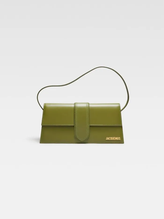 Women Shoulder Bags JACQUEMUS The Long Bambino Khaki