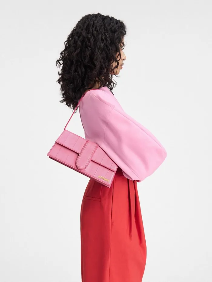 Women Shoulder Bags JACQUEMUS The Long Bambino Pale Pink Women Shoulder Bags JACQUEMUS The Long Bambino Pale Pink