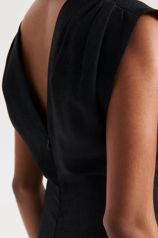 Women SILK JACQUARD MINI BLACK Dresses Scanlan Theodore Women SILK JACQUARD MINI BLACK Dresses Scanlan Theodore