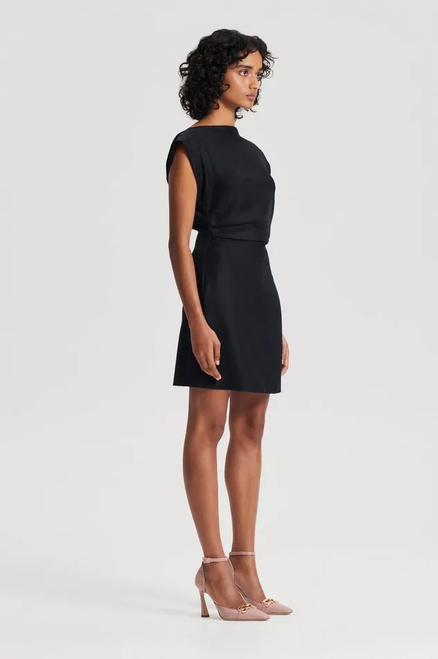 Women SILK JACQUARD MINI BLACK Dresses Scanlan Theodore Women SILK JACQUARD MINI BLACK Dresses Scanlan Theodore