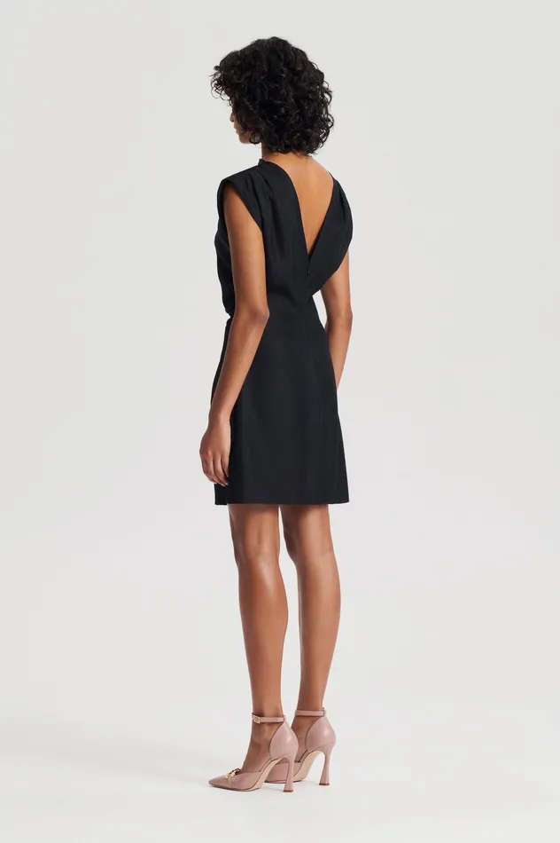 Women SILK JACQUARD MINI BLACK Dresses Scanlan Theodore Women SILK JACQUARD MINI BLACK Dresses Scanlan Theodore