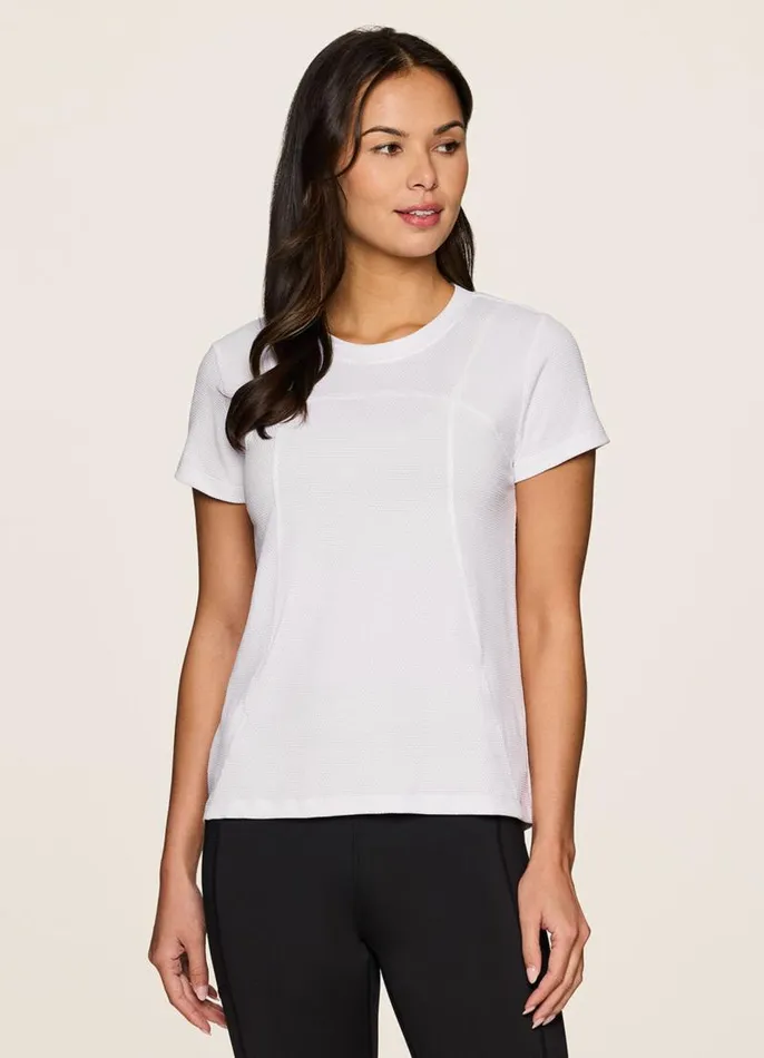 Women Sprinter Mesh Running Tee White RBX Active TShirts