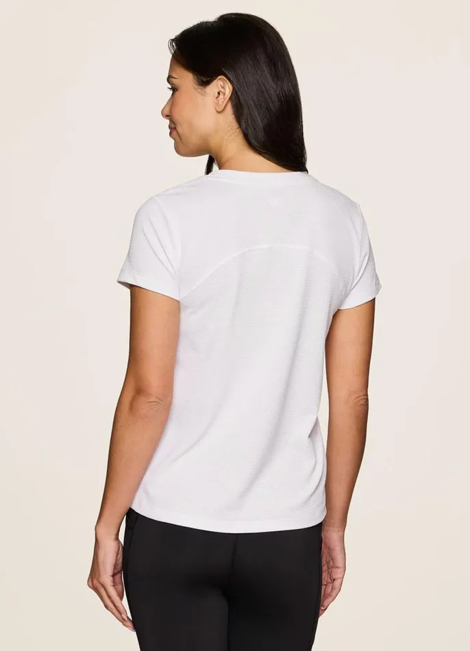 Women Sprinter Mesh Running Tee White RBX Active TShirts