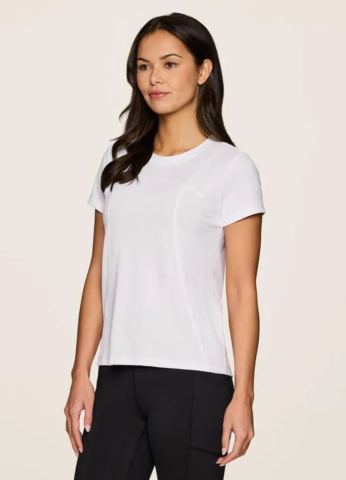Women Sprinter Mesh Running Tee White RBX Active TShirts