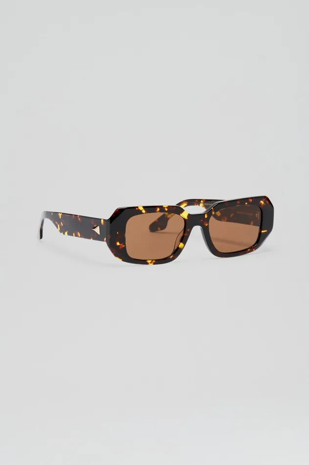 Women ST BOLD RECTANGLE SUNGLASSES TORTSHELL Eyewear Scanlan Theodore