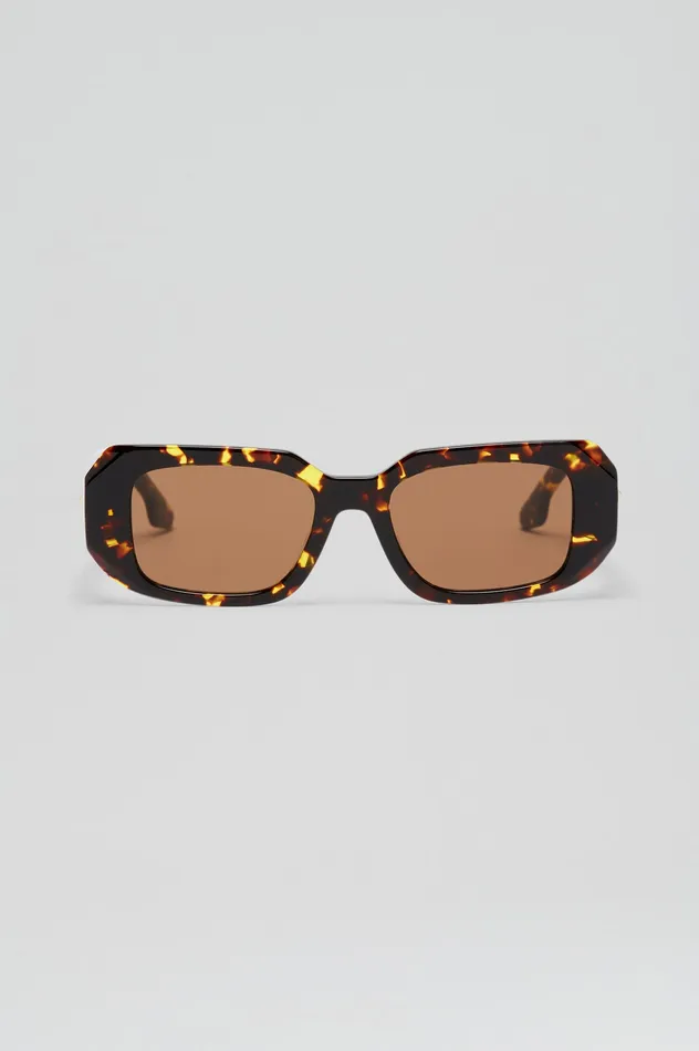 Women ST BOLD RECTANGLE SUNGLASSES TORTSHELL Eyewear Scanlan Theodore