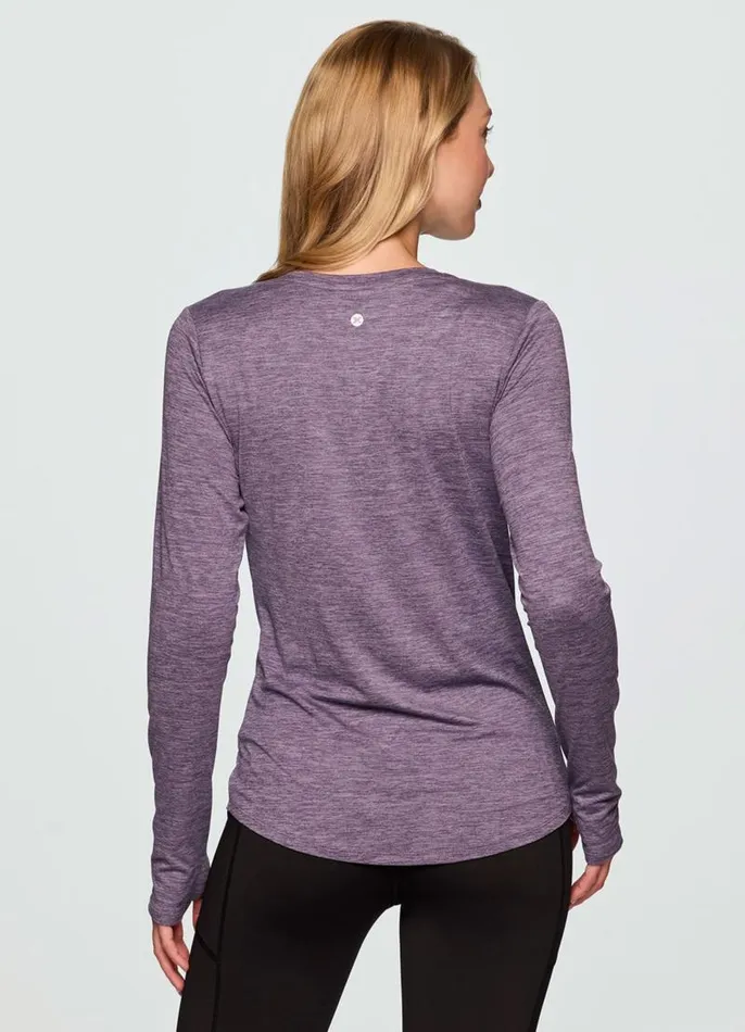 Women Stratus Run It Out Tee Purple RBX Active Long Sleeve