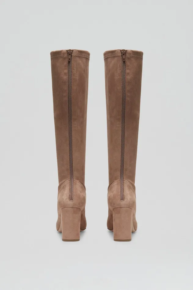 Women STRETCH BELOW THE KNEE BOOT 85 CAMELSUEDE Leather Scanlan Theodore
