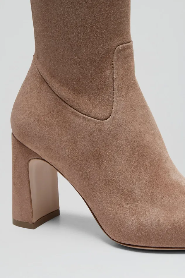 Women STRETCH BELOW THE KNEE BOOT 85 CAMELSUEDE Leather Scanlan Theodore