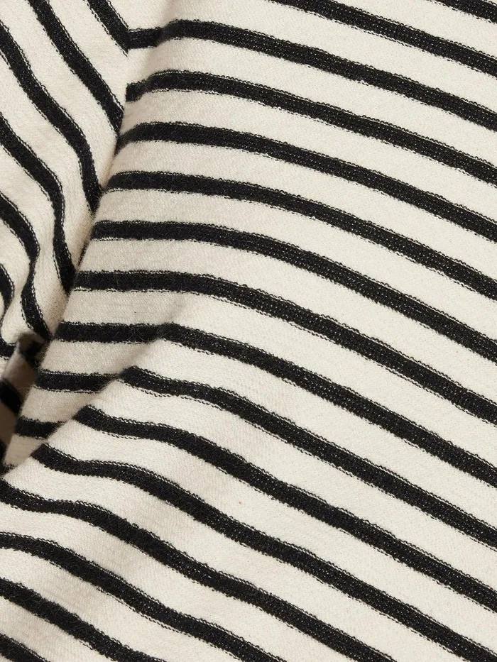Women Stripe Textured Tshirt Navy Jigsaw Shirts and Tops