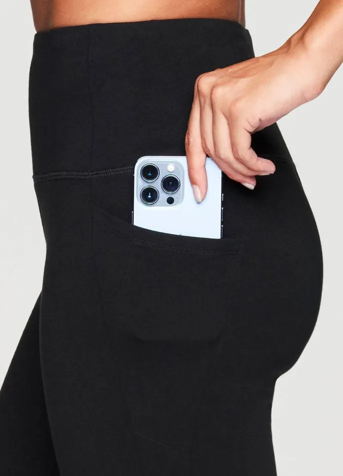 Women Studio Tummy Control Bootcut Pant Black RBX Active Pants