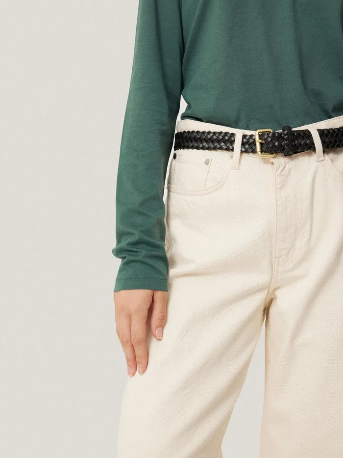 Women Supima Cotton Long Sleeve Tee Frozen Pine Jigsaw Pyjamas and Loungewear