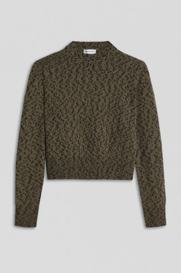 Women Sweaters Scanlan Theodore BOUCLE SHOULDER PAD SWEATER KHAKI Women Sweaters Scanlan Theodore BOUCLE SHOULDER PAD SWEATER KHAKI