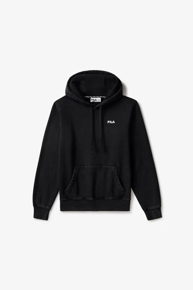 Women Sweatshirts and Hoodies Fila Sportstyle Linear Logo Hoodie 013 Blackwhite