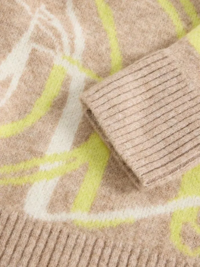 Women SWIRL JUMPER Natural Multi White Stuff Knitwear