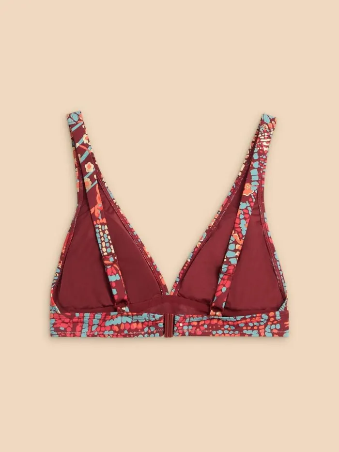 Women Tabitha Bikini Top Red Print White Stuff Swimwear
