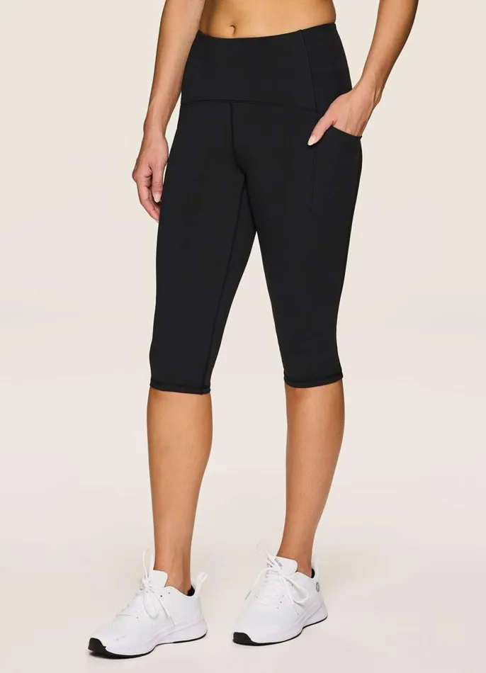 Women Tech Flex Ultra Hold Cropped Capri Black RBX Active Capris