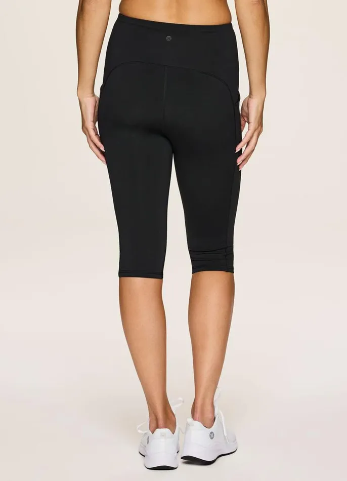Women Tech Flex Ultra Hold Cropped Capri Black RBX Active Capris