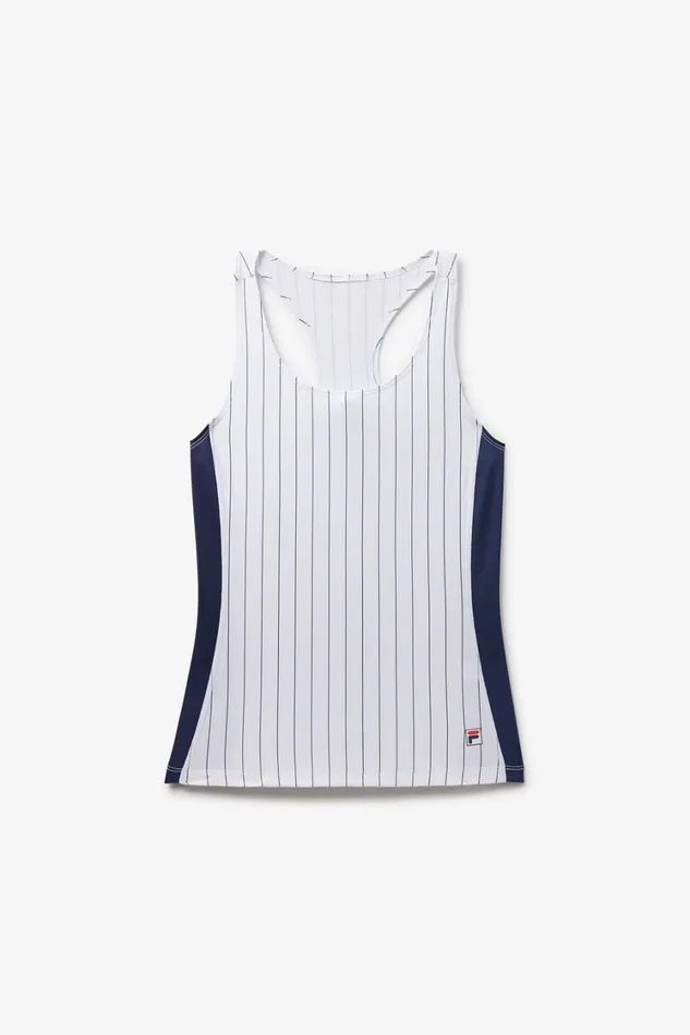 Women Tennis Fila Performance Iconic Racerback Tank 147 Whitefila Navy