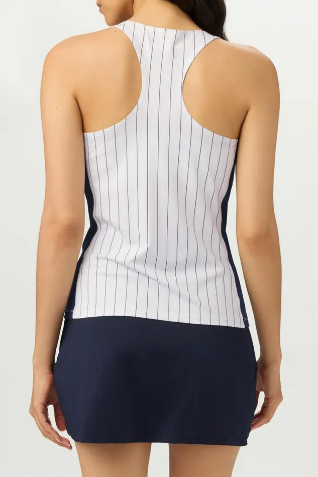 Women Tennis Fila Performance Iconic Racerback Tank 147 Whitefila Navy