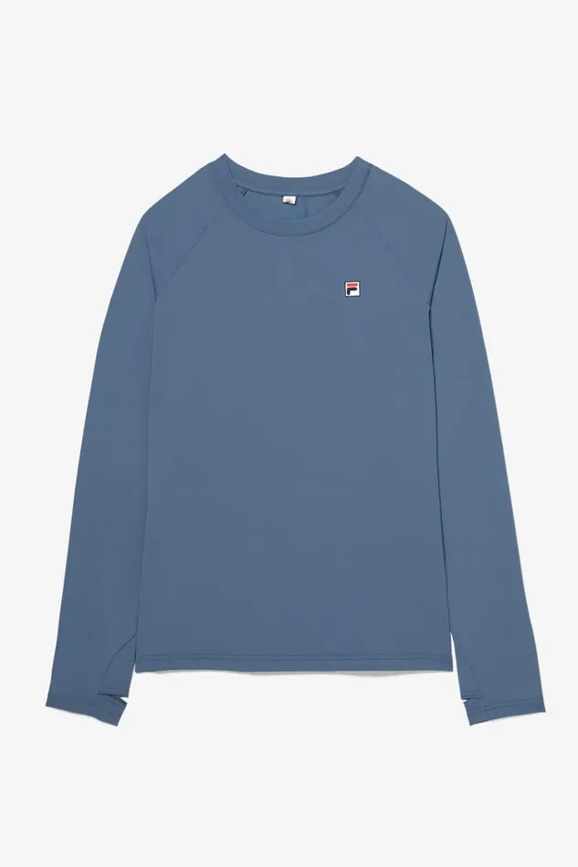 Women Tennis Fila Tennis Essentials Long Sleeve UV Blocker 492 Elemental Blue