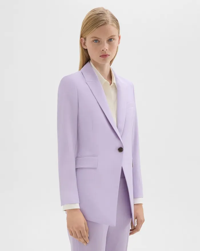 Women Theory Blazers Jackets Etiennette Blazer In Good Wool Lilac Sky