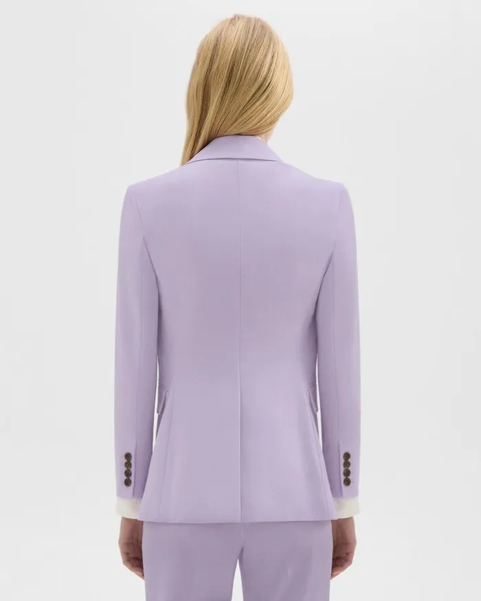 Women Theory Blazers Jackets Etiennette Blazer In Good Wool Lilac Sky
