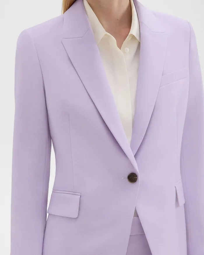 Women Theory Blazers Jackets Etiennette Blazer In Good Wool Lilac Sky