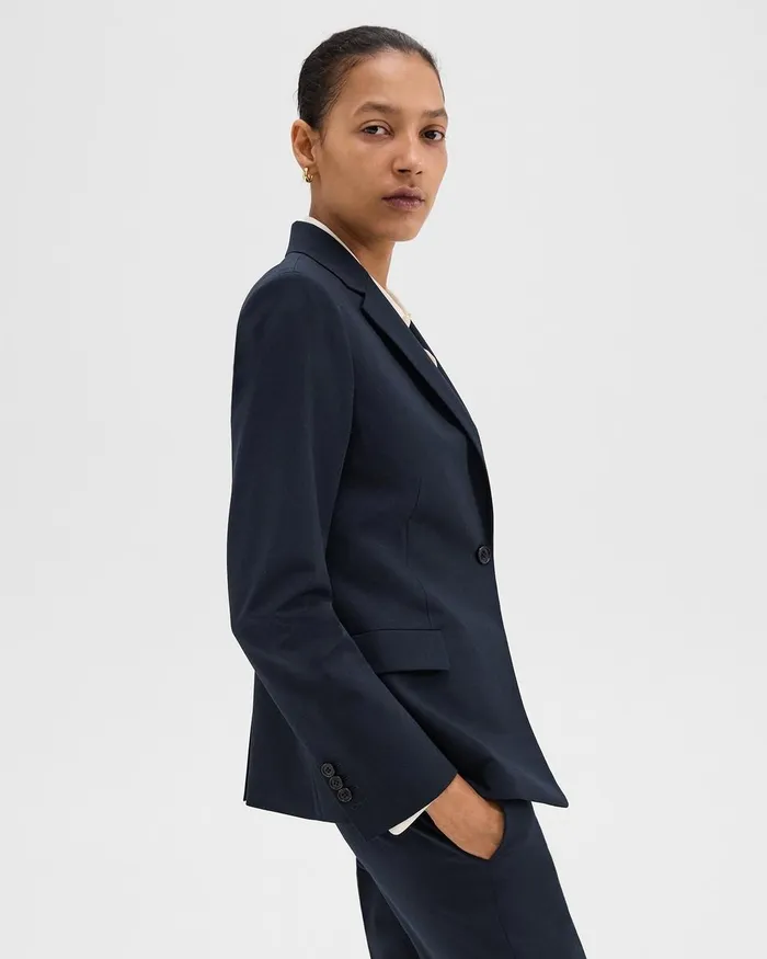 Women Theory Blazers Jackets Slim Blazer In Good Wool Nocturne Navy