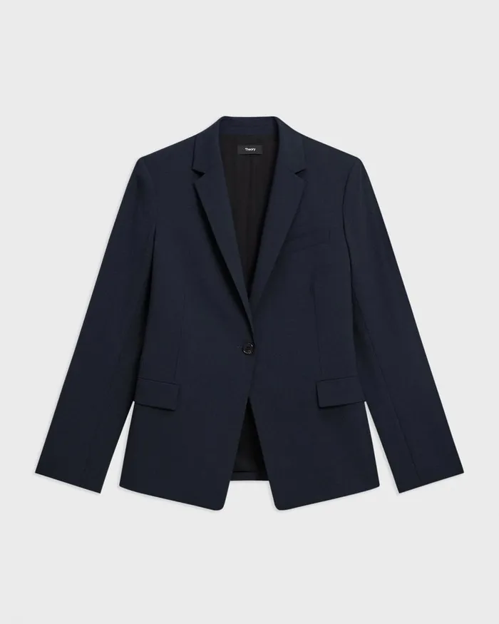 Women Theory Blazers Jackets Slim Blazer In Good Wool Nocturne Navy