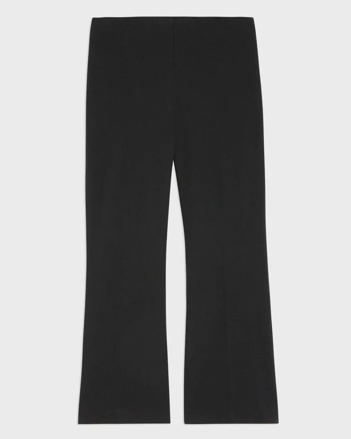 Women Theory Pants Cropped Kick Pant In Stretch CottonBlend Black