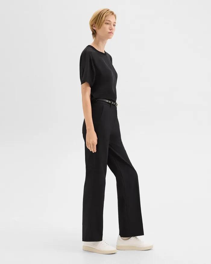 Women Theory Pants Straight Pant In Gabardine Black