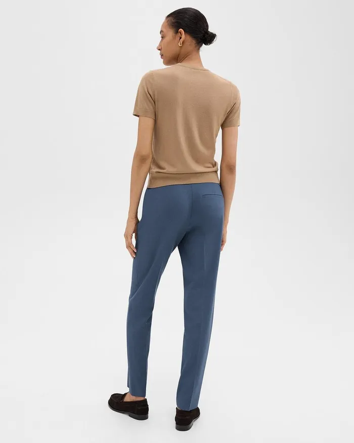 Women Theory Pants Treeca Full Length Pant In Good Wool Ash Blue