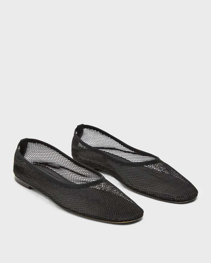 Women Theory Shoes Ballet Flat In Mesh Black