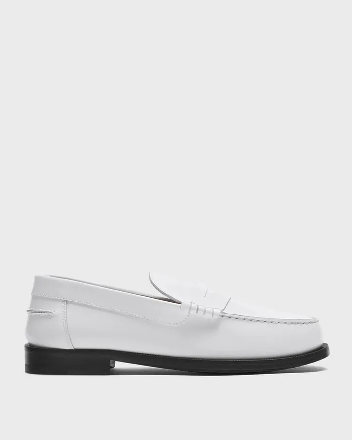 Women Theory Shoes City Loafer In Leather White