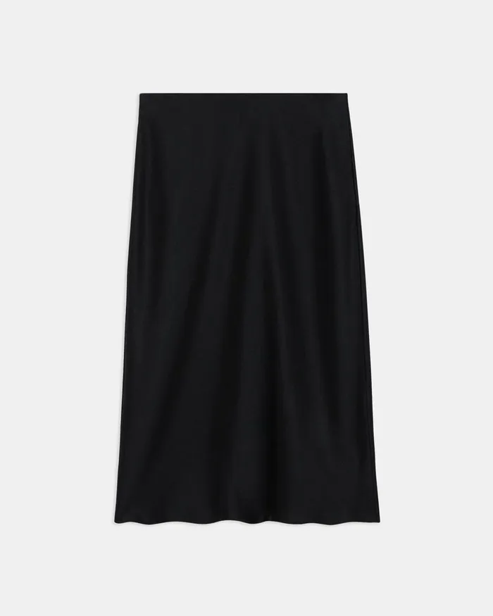 Women Theory Skirts Slip Skirt In Satin Black