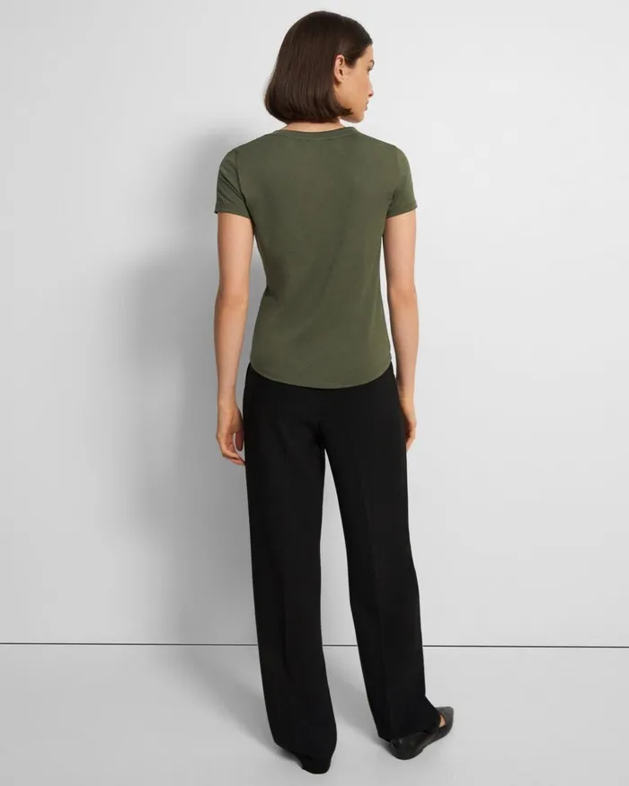 Women Theory TShirts Tank Tops Tiny Scoop Tee In Organic Cotton Rosemary