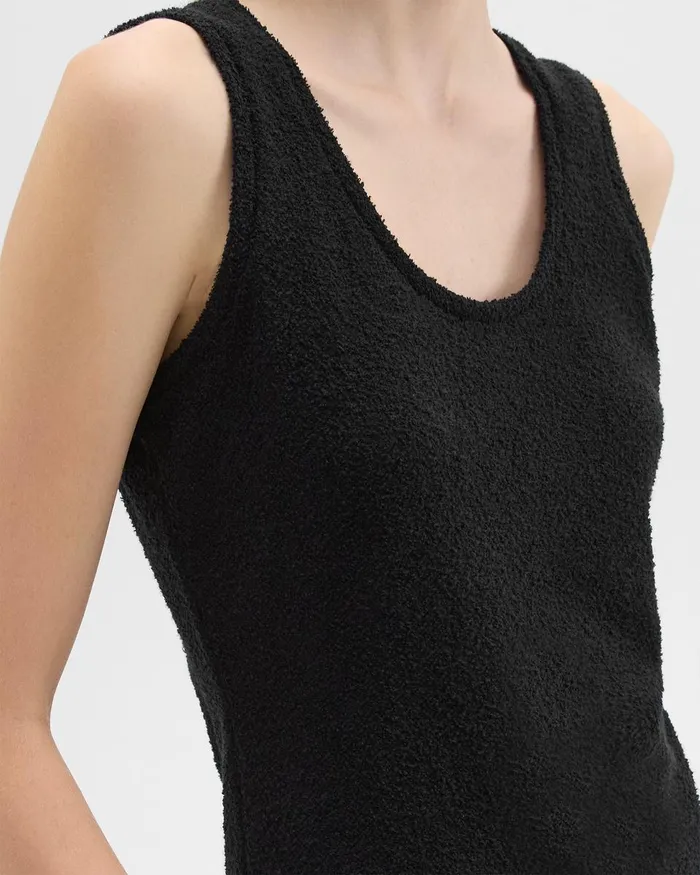 Women Theory TShirts Tank Tops Tiny Tank In Boucleacute Jersey Black