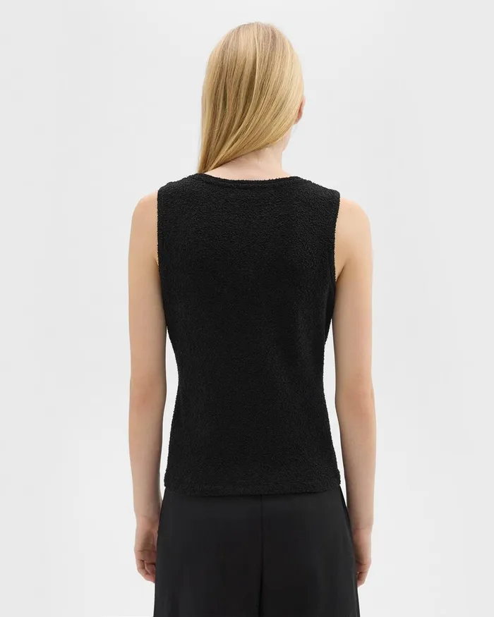 Women Theory TShirts Tank Tops Tiny Tank In Boucleacute Jersey Black