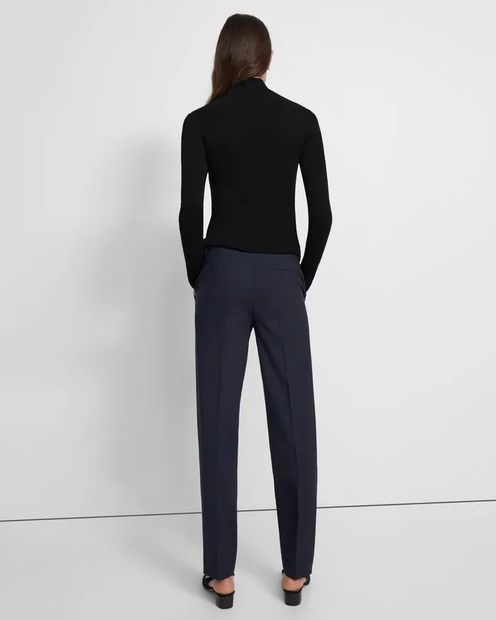 Women Theory TShirts Tank Tops Turtleneck Sweater In Ribbed Viscose Black