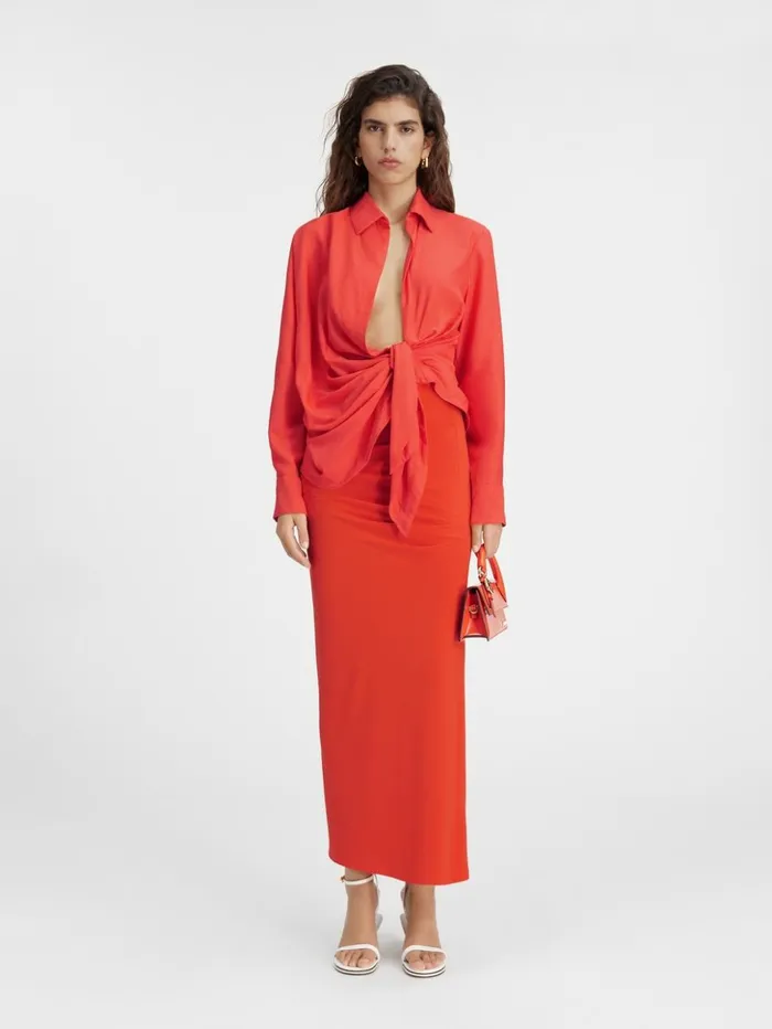 Women Tops and Shirts JACQUEMUS The Bahia Shirt Orange