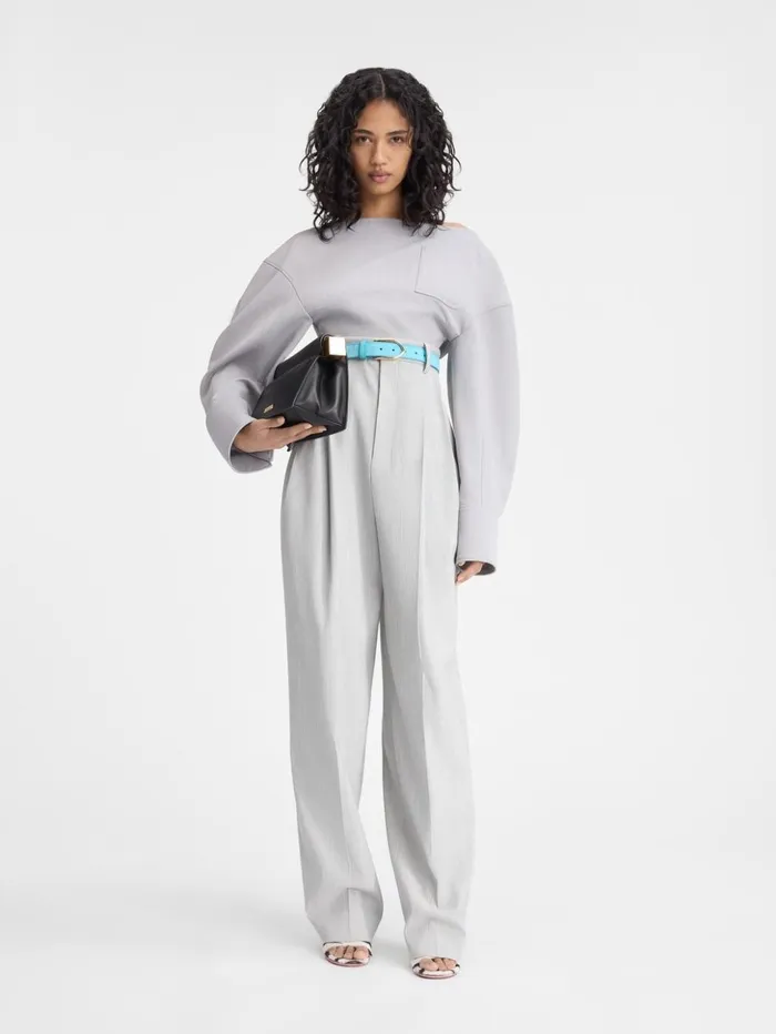 Women Tops and Shirts JACQUEMUS The Casaco Top Light Grey