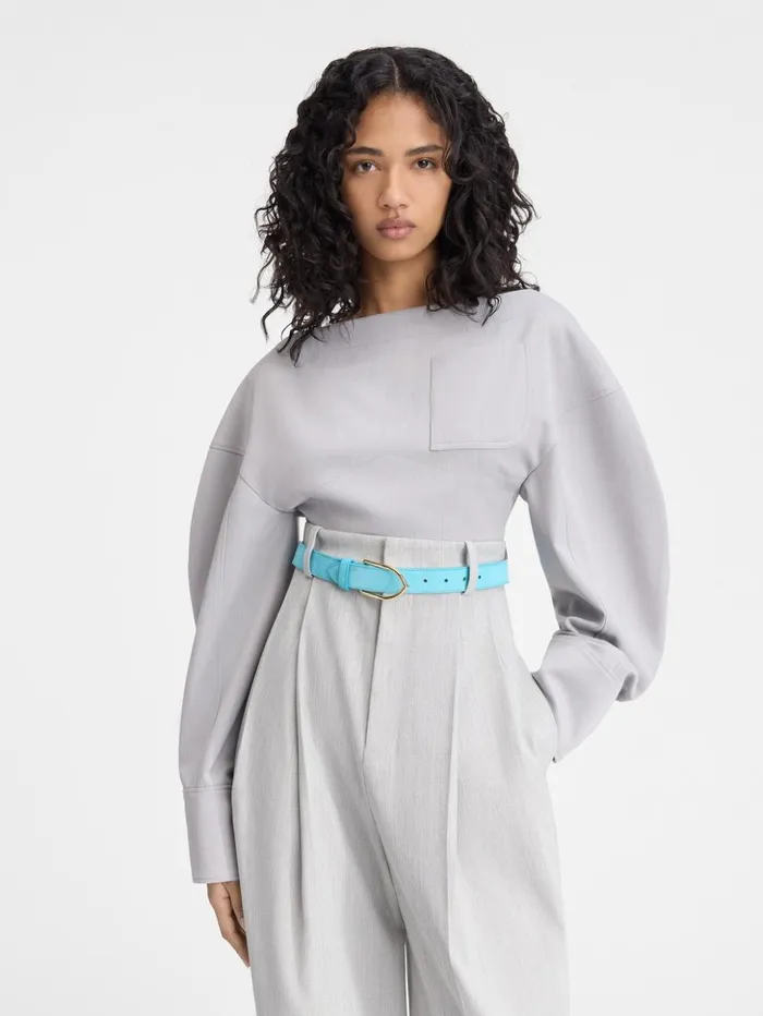 Women Tops and Shirts JACQUEMUS The Casaco Top Light Grey Women Tops and Shirts JACQUEMUS The Casaco Top Light Grey