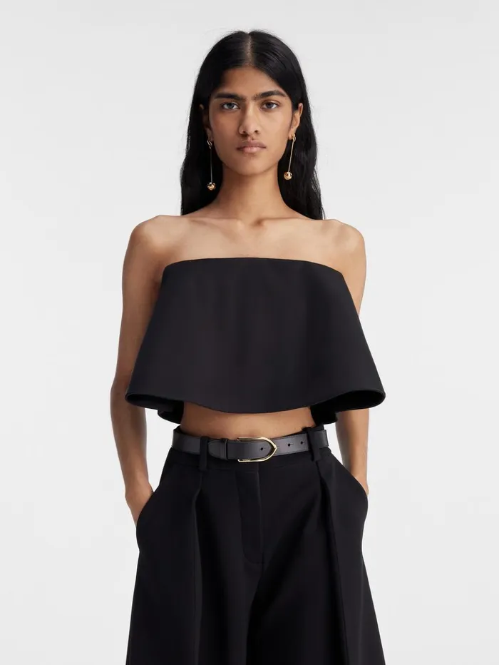 Women Tops and Shirts JACQUEMUS The Spezia Top Black Women Tops and Shirts JACQUEMUS The Spezia Top Black